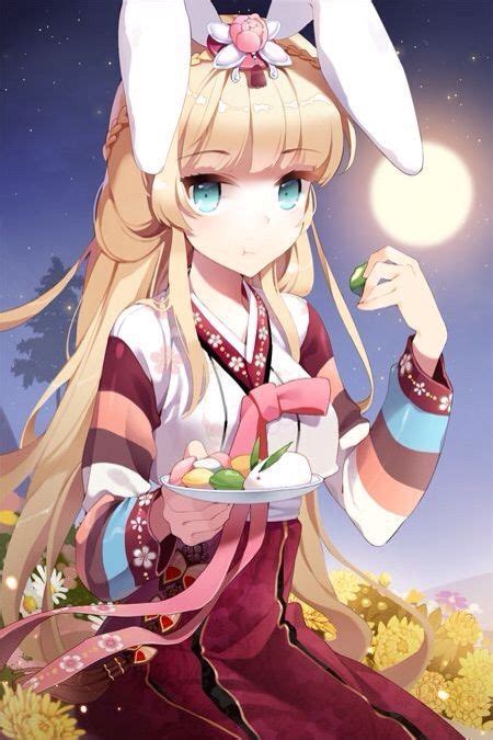 Kawaii Easter Anime Girl