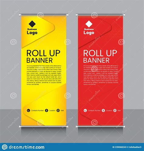 Roll Banner Design Banner Design Vetor Modelo Linha Abstrata Plano De