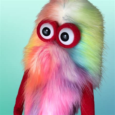 Rainbow Meep Monster Puppet Custom Etsy