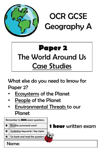 Ocr Geography A Paper 2 Case Studies Teaching Resources