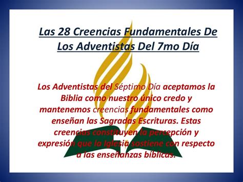 28 Doctrinas Fundamentales De Los Adventistas Del Séptimo Dia