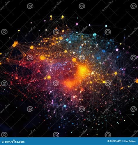Cosmic Tapestry Universe on Black Stock Illustration - Illustration of