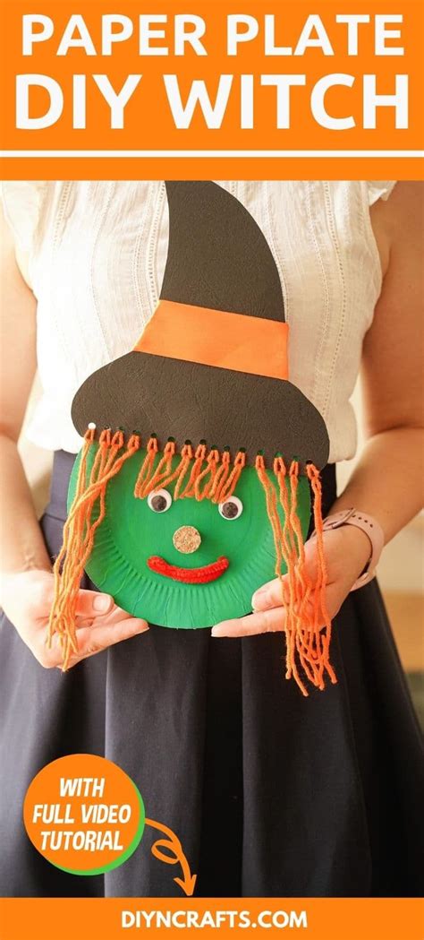 Adorable Paper Plate Witch Kids Halloween Craft Diy And Crafts