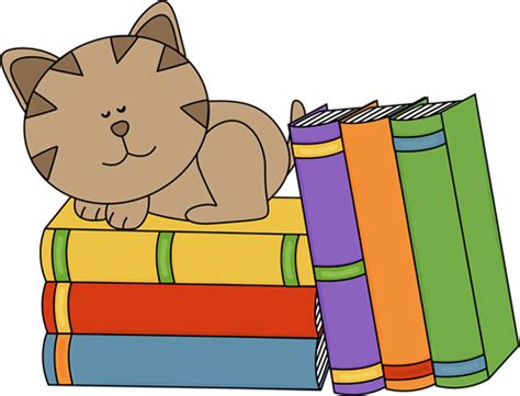 Cat Sleeping On A Stack Of Books Clip Art Cat Sleeping On A Stack Of