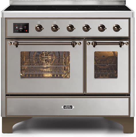 Ilve 40 In Majestic Ii Series Electric Range In Stainless Steel With