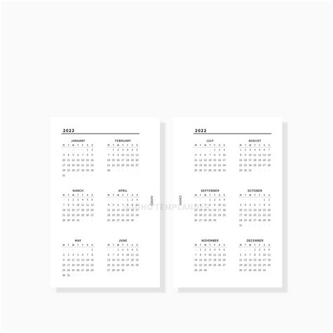 Mini Calendar 2022 Printable Tyredultimate