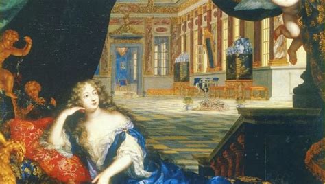 Henri Gascard Portrait Of Madame De Montespan 1640 1707 Reclining In Front Of Gallery Detail