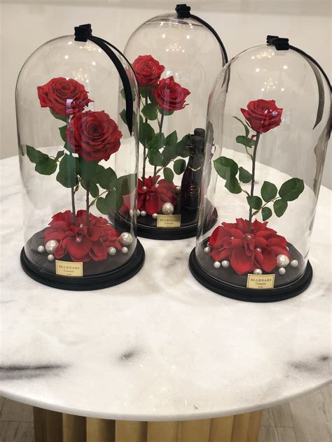 Beauty And Beast Inspired Everlasting Roses Rose Glass Domes Table