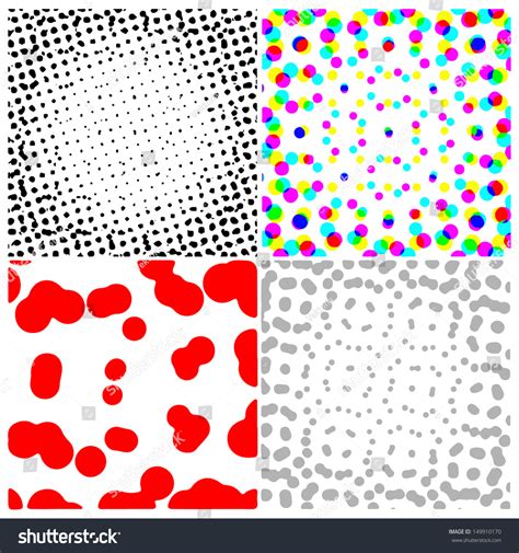 Collection Abstract Raster Backgrounds Bitmap Dotted Stock Vector