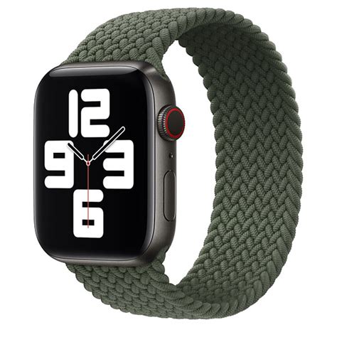 Apple Watch Braided Solo Loop Band 4044mm Inverness Green Size1