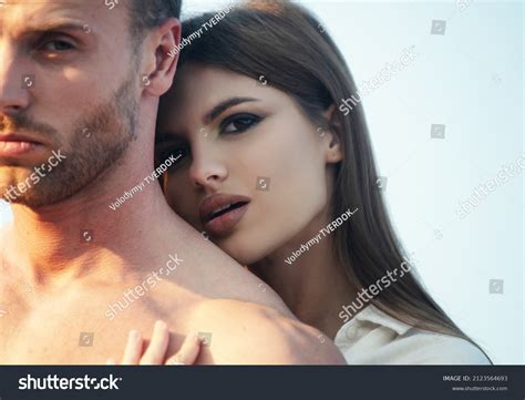 Young Lovers Hugging Embracing Couple Love Stock Photo 2123564693