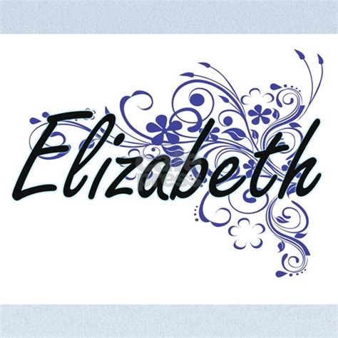 Elizabeth Artistic Name Design With F Baby Blanket By Tshirts Plus