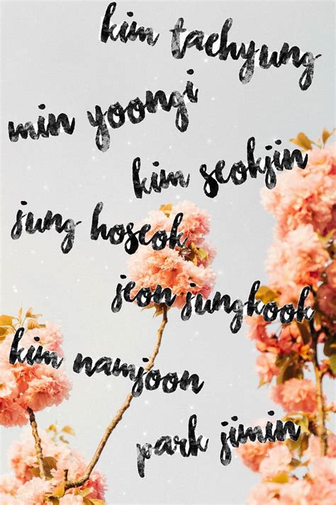 42 Bts Wallpaper With Names Pictures