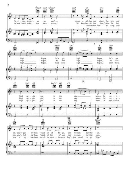 High Hopes By Frank Sinatra Sammy Cahn Digital Sheet Music For Piano