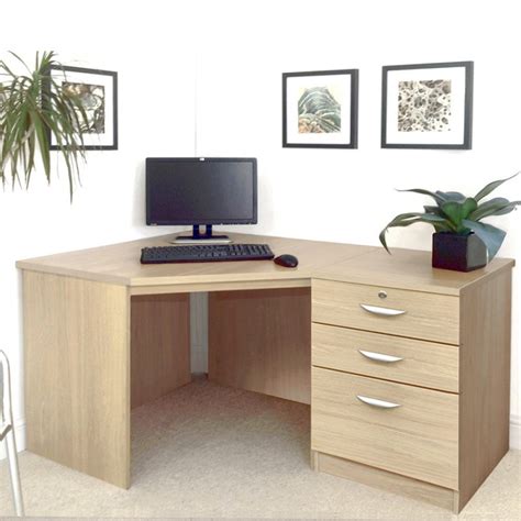 Lukehurst Home Office Corner Desk With 3 Drawer Unitfiling Cabinet