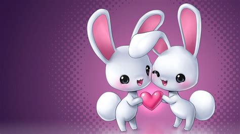 Two Cute Bunnies Hd Girly Wallpapers Hd Wallpapers Id 60156