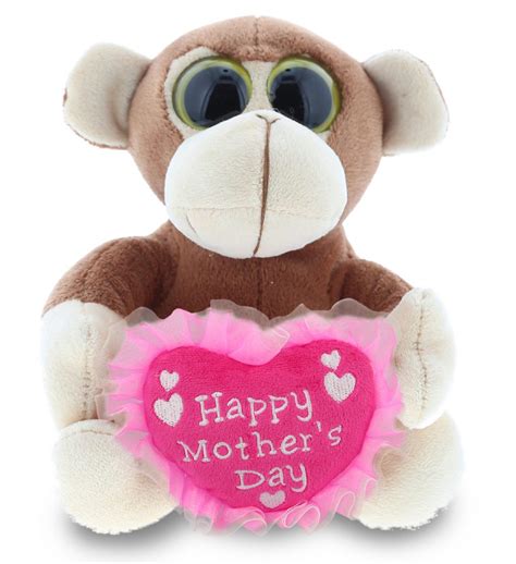 Dollibu Happy Mothers Day Super Soft Sparkling Big Eye Monkey Plush