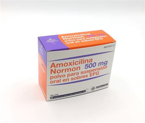 Amoxicilina Normon 500 Mg Polvo Para SuspensiÓn Oral En Sobres Efg