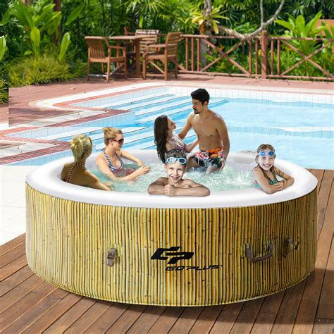 Costway Goplus Person Inflatable Hot Tub Outdoor Jets 14628 Hot Sex Picture