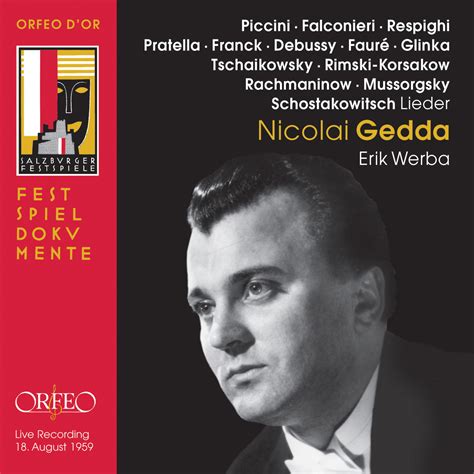 Nicolai Gedda Live Classical Orfeo