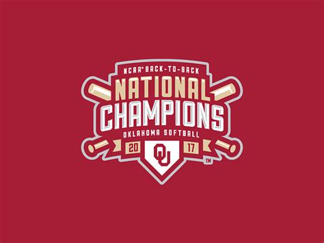 Oklahoma Softball National Champions Logo By Port Design Company On