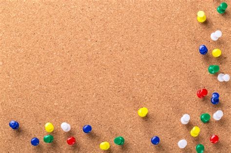 Premium Photo Pin Board Texture For Background And Colorful Pins