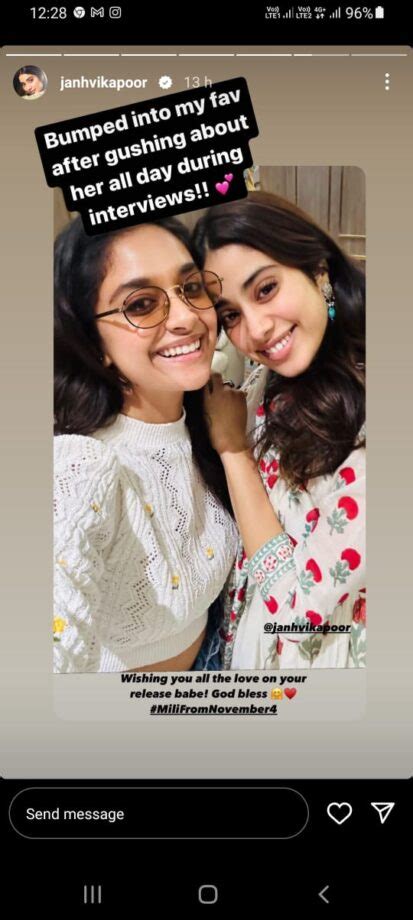 Janhvi Kapoor Bumps Into Her Favorite Actress Keerthy Suresh And Shares