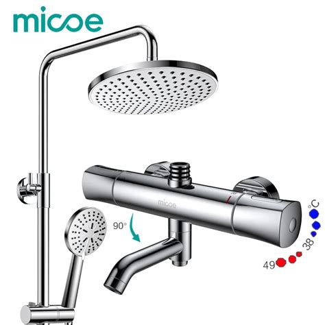 Micoe Shower Set Intelligent Thermostatic Faucet Shower Nozzle Brass