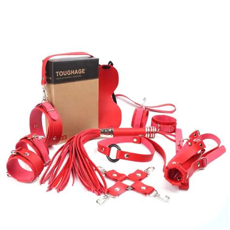 Rabbitow 10pcsset High Quality Leather Sexy Restraint Game Set