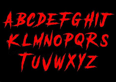 Horror Alphabet Svg Horror Svg Alphabet Horror Font Svg Etsy