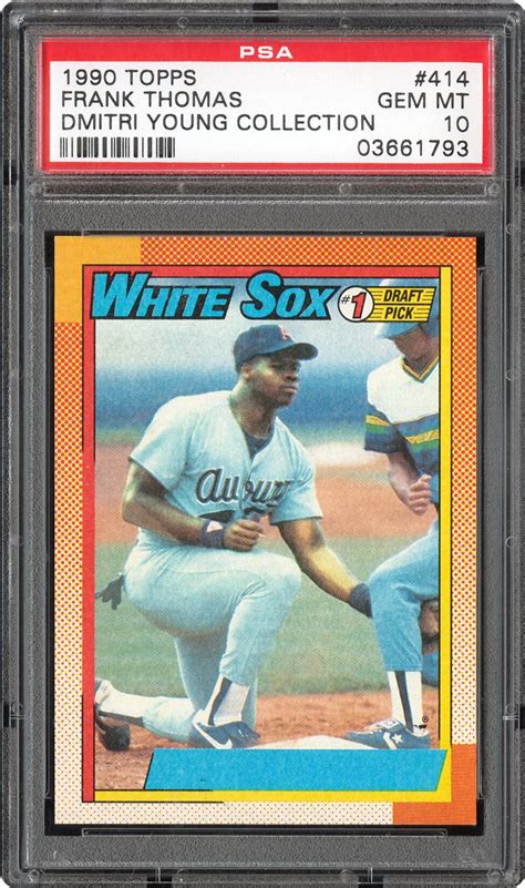 1990 topps baseball cards are some of the most beloved of the junk era. 1990 Topps Frank Thomas (No Name On Front) | PSA CardFacts™