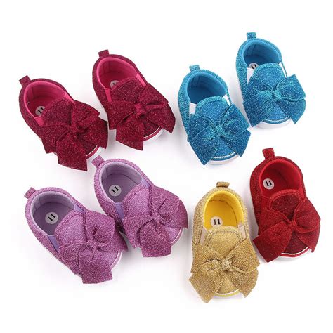 أحذية للأطفال حديثي الولادة الأولى مشوا أحذية أطفال بنات لطيف الأميرة أحذية الذهب الوردي فراشة