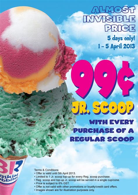 Enjoy the flavorful journey of unlocking better, sweeter coupons as you move up our 3 membership levels. I Love Freebies Malaysia: Promotions > Baskin-Robbins 99 cents