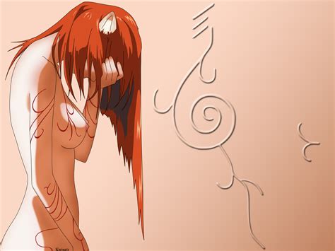 rule 34 1girls elfen lied female female only horns lucy elfen lied nude solo tagme 548407