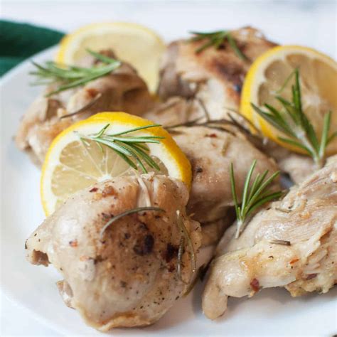 Instant Pot Lemon Rosemary Chicken Thighs Two Pink Peonies