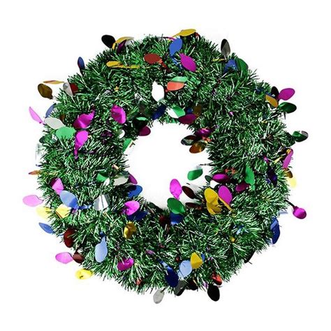 Northlight 19 In Green Tinsel Artificial Christmas Wreath In The