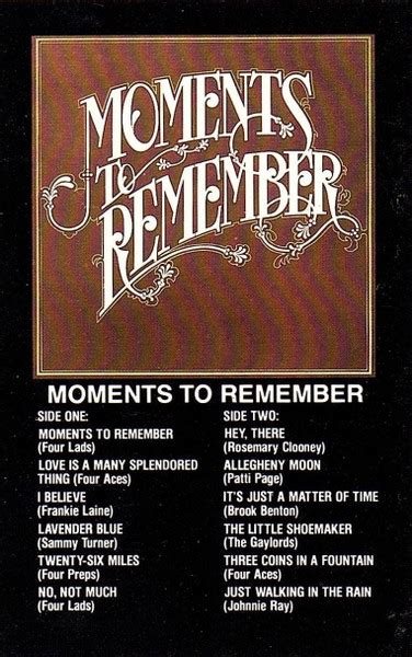 Various Moments To Remember Releases Discogs