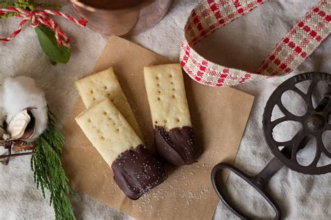 Chocolate Dipped Shortbread Cookies Recipe Pretty Prudent
