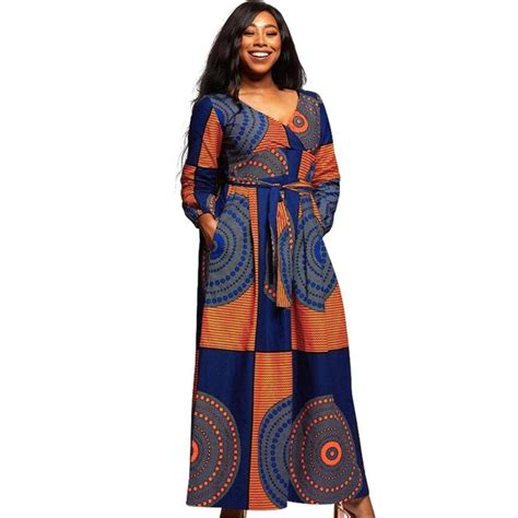 African Dresses For Women Design Bazin Long Maxi Dresses Traditional