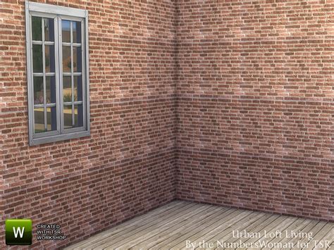 The Sims Resource Urban Loft Living Brick Wall