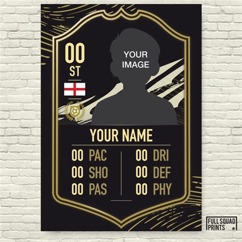 Personalised Fifa Card Poster Custom Fifa 21 Fut In Form Card