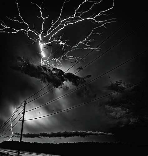 Scary Sky Black And White Photograph By Jerry Connally Pixels
