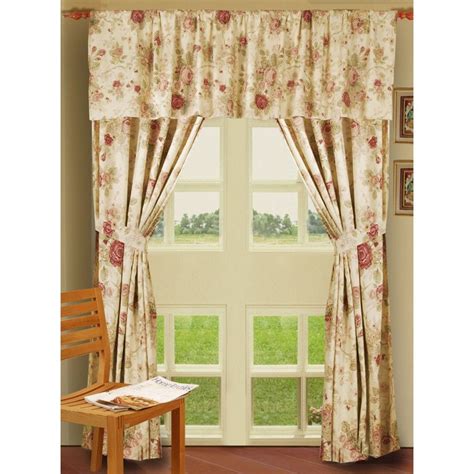 The color is a bit on the light brown not yellow but still it's a beautiful valance. Greenland Home Fashions Antique Rose Window Valance - GL ...