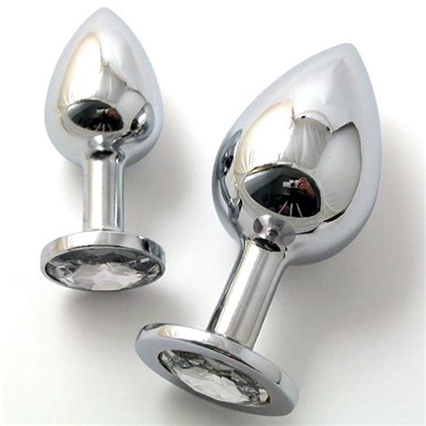 Large Size Stainless Steel Attractive Butt Plug Jewelry Rosebud Anal Jewelry Crystal