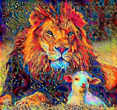 Beautiful Lion And Lamb Lion Art Jesus Art Christian Paintings