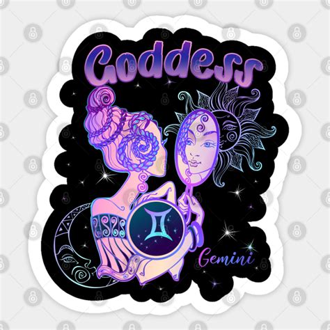 Zodiac Gemini Goddess Queen Horoscope Gemini Woman Autocollant