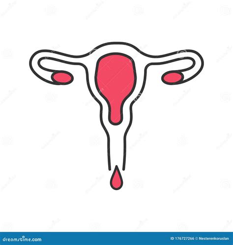 Vaginal Discharge Concept With Cute Uterine Vector Illustration CartoonDealer Com