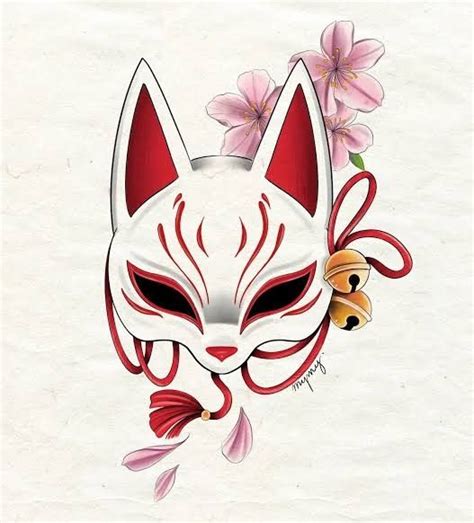 Mask Kitsune Arte de tatuaje japonés Bocetos artísticos Estilos de arte