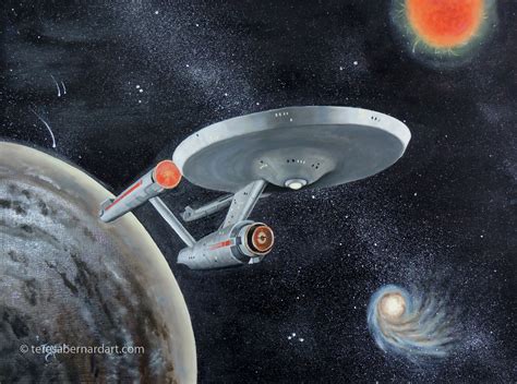 Starship Enterpriseto Boldly Go Teresa Bernard Oil Paintings