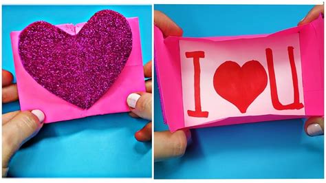 Diy How To Make A Greeting Love Card I Love You Card Box Ideas